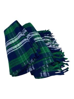 Vintage Faribault Mills Tartan Plaid Throw Stadium Blanket Faribo CabinCore